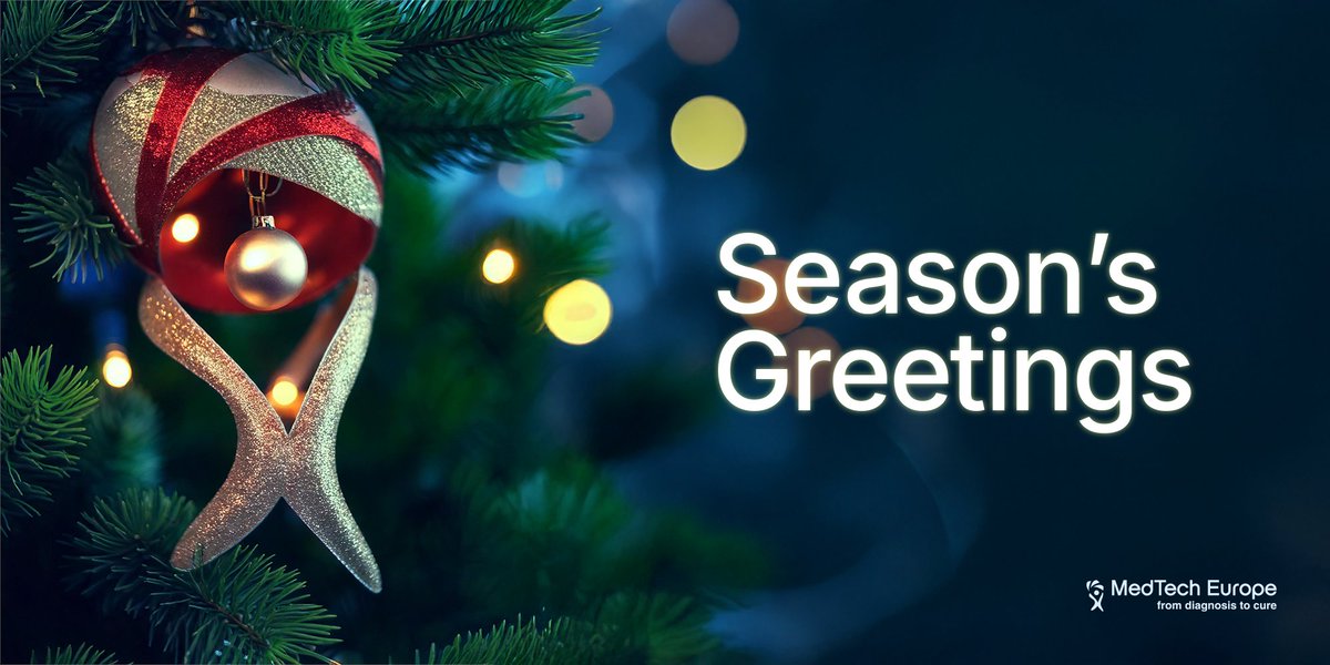 🎄Season’s Greetings from MedTech Europe!🎄
May this holiday season bring you warmth, joy, and good health.

As we look ahead, let’s continue our shared mission of innovation and improving lives, building a healthier future together.

Wishing you all the best this holiday season!