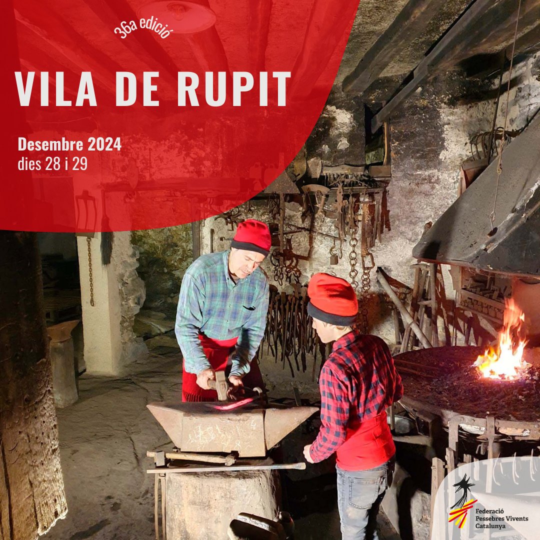 pessebresvivent's tweet photo. 🌟 Pessebre Vivent de Vila de Rupit
📅 28 i 29 de desembre
🕕 18h
🎫 5 € | Gratuït per menors de 9 anys

🔗 Més informació i compra d'entrades a
🌐 https://t.co/niOVf8R38B https://t.co/JpXRKiALjE