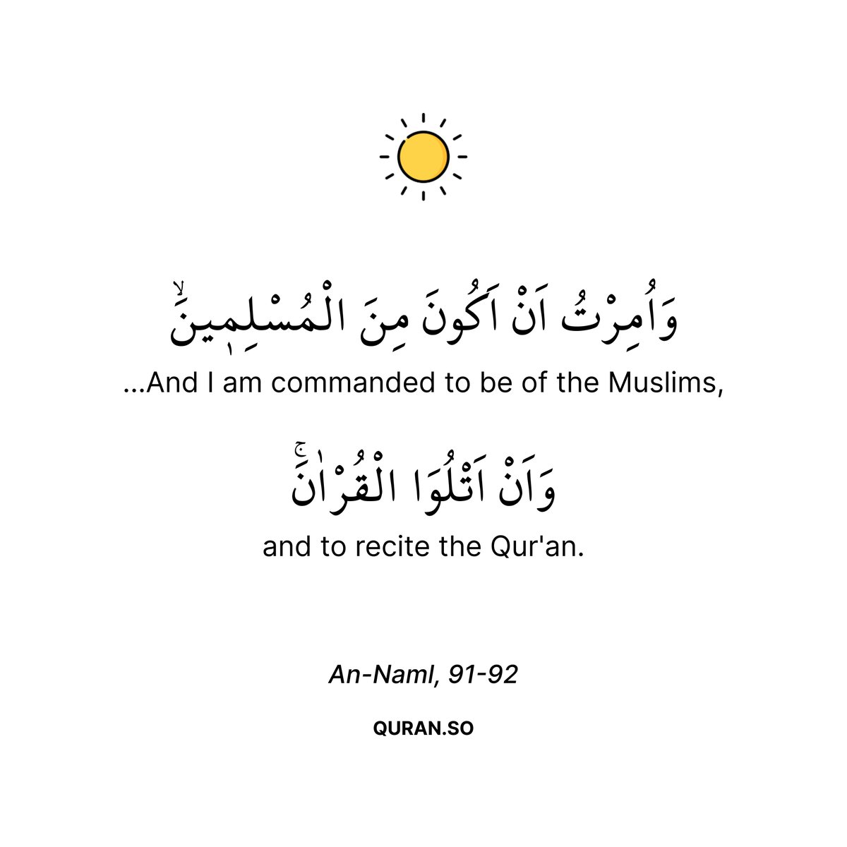 ...Whoever is guided is only guided to his own good; if someone is misguided just say, "I am only a warner." (An-Naml, 92)