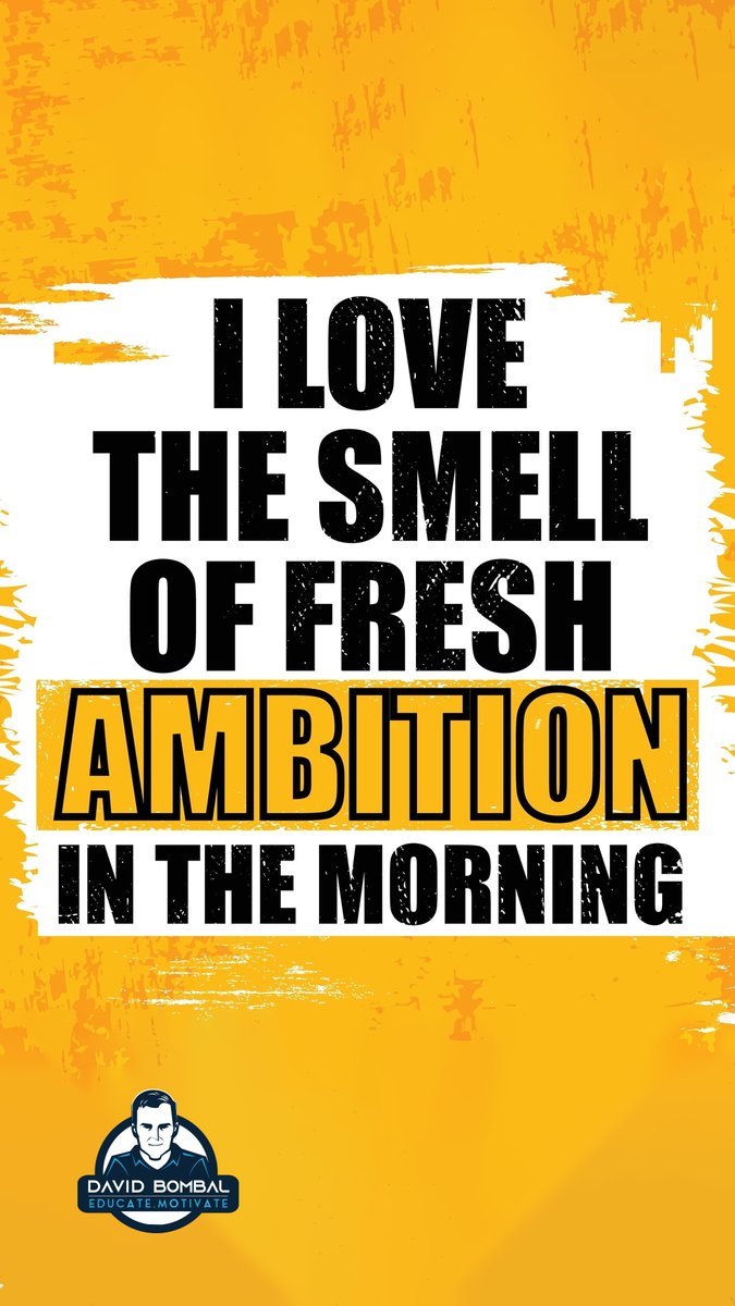 davidbombal's tweet image. I love the smell of fresh ambition in the morning.

#DailyMotivation #inspiration #motivation #bestadvice #lifelessons #changeyourmindset