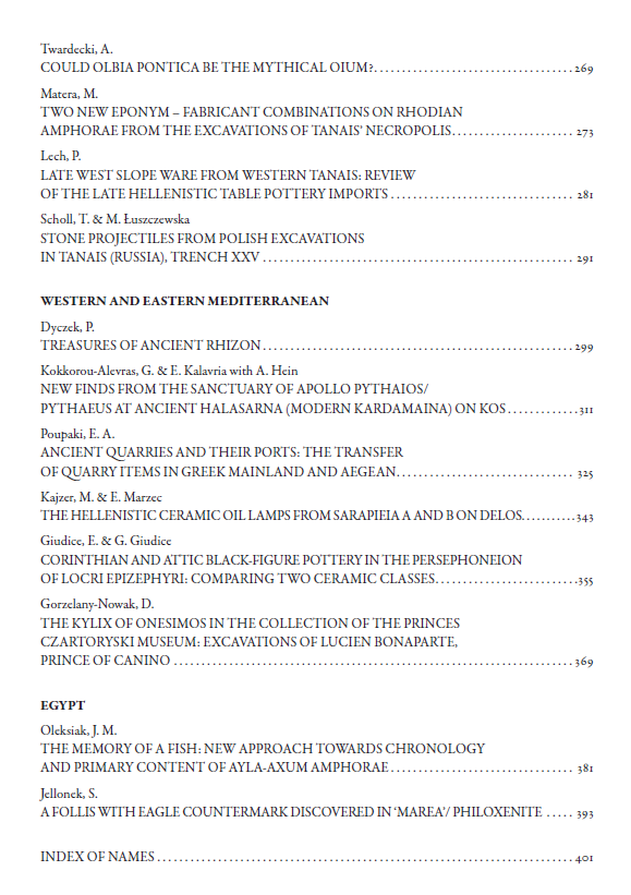 Newly published anniversary book for Professor Ewdoksia Papuci-Władyka! 

35 articles written by friends and colleagues on the archaeology of #Cyprus #BlackSea #Greece #Egypt and more

Avaiabble here books.akademicka.pl/publishing/cat…
