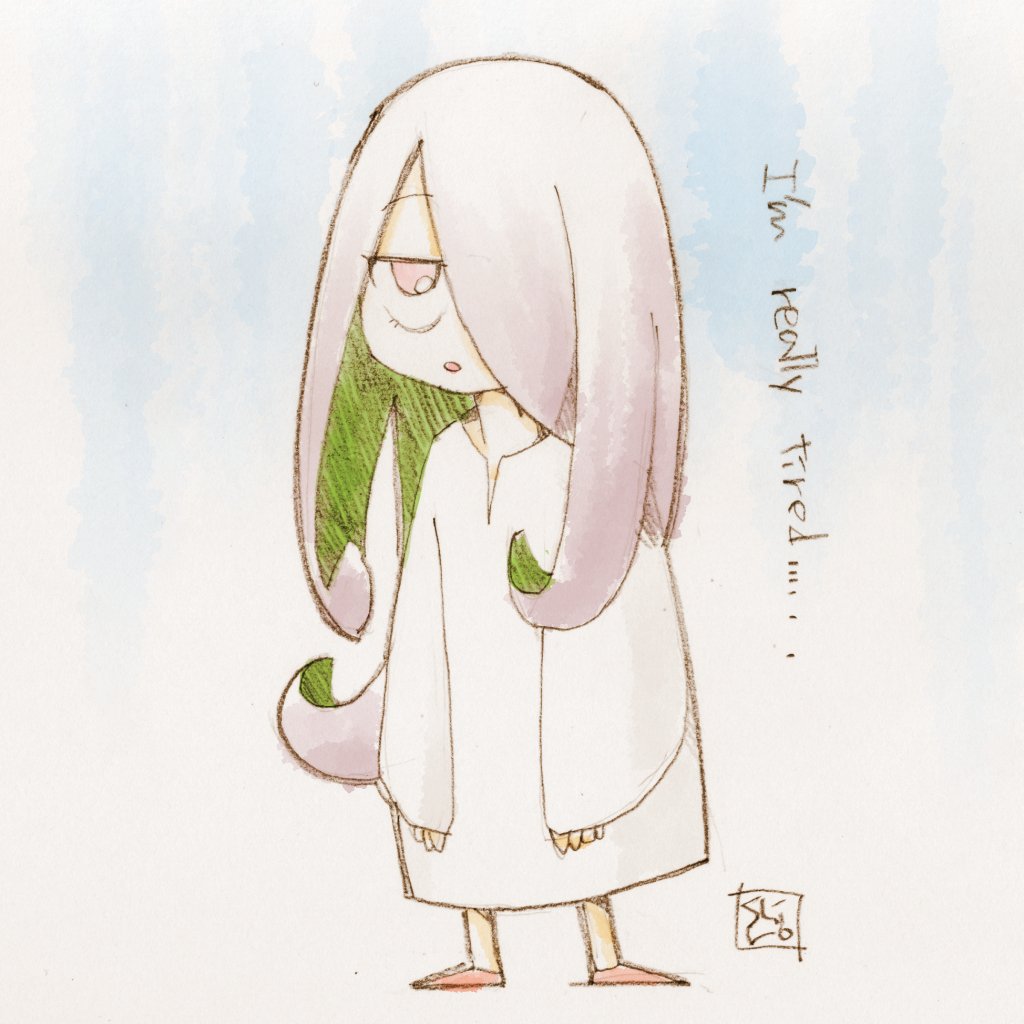 「#SNSジト目展2024 」|し ろ（ 築 ５ ６ 年 ・ 心 不 全 療 養 中 ）のイラスト