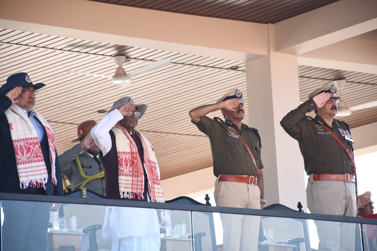 gpsinghips's tweet photo. Year-Long Training of Recruit Constables of @manipur_police came to an end with a spectacular Passing Out Parade at @LBPA_Assam HE The Governor of Assam  @Laxmanacharya54 Reviewed the Parade and took the salute. Hon @manipur_cmo Sri N Biren Singh graced as Guest of Honour. Grateful to Hon CM Assam @himantabiswa For constant guidance and support in our endeavour to train police personnel from other states.