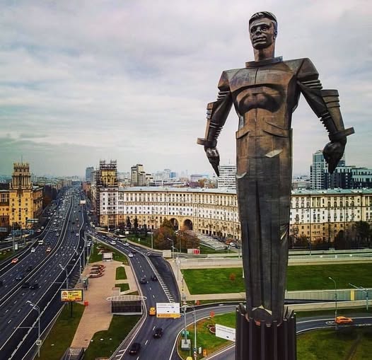Monument to Yuri Gagarin, Gagarin Square, Moscow. Yuri Gagarin's
