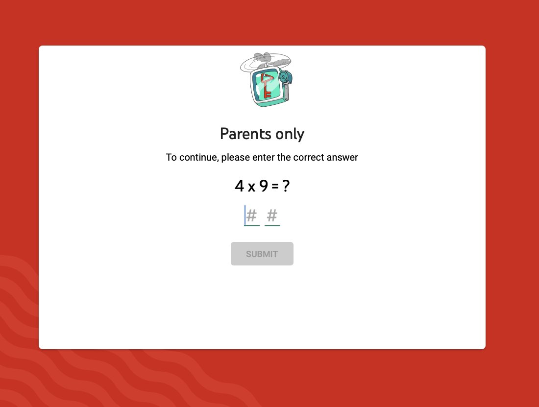 Капча проверки на возраст в YouTube for kids.