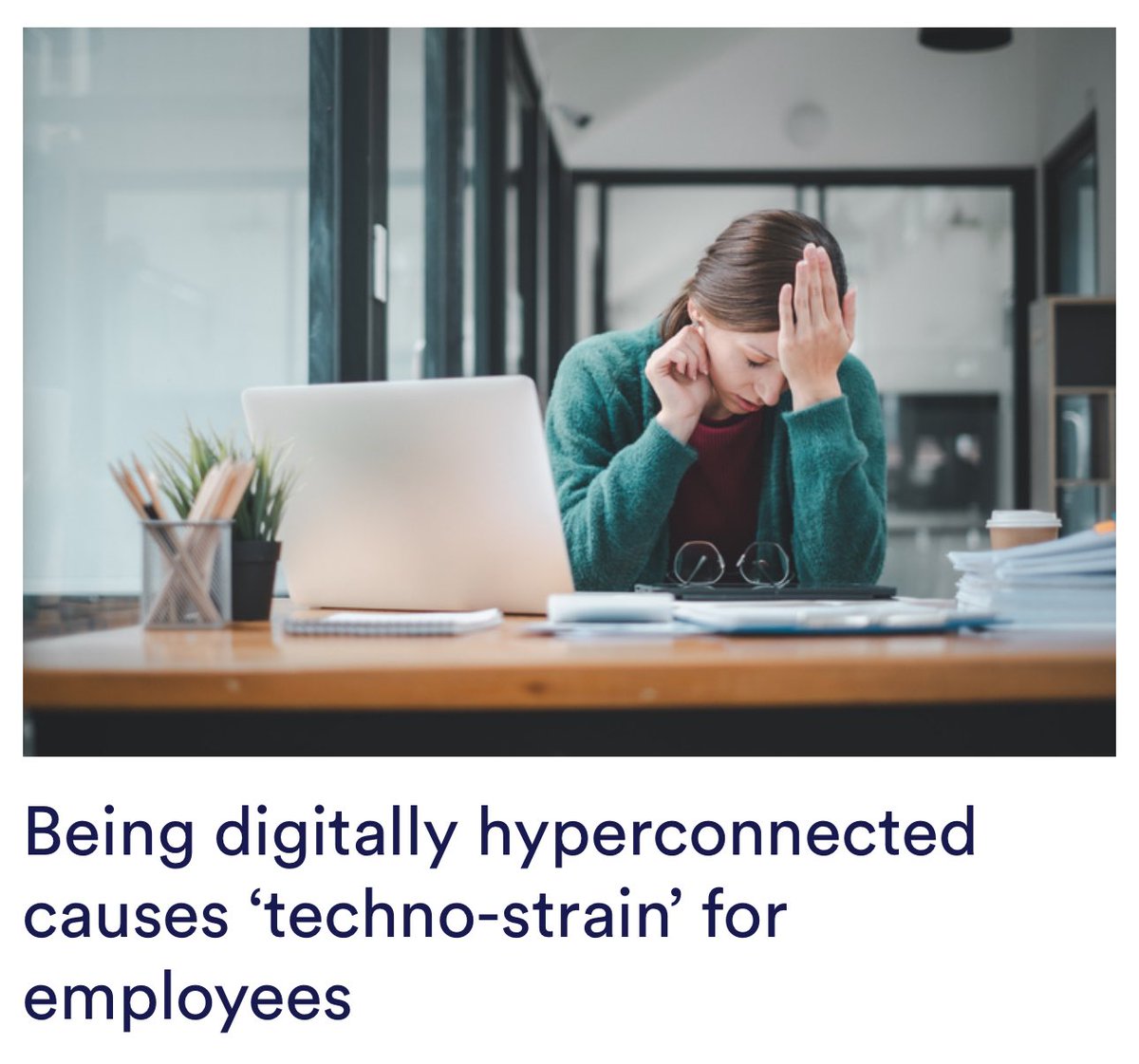 erwinloh's tweet image. A new study has shown that #employees are experiencing mental and physical #technostrain due to being ‘#hyperconnected’ to digital technology making it difficult for people to #switchoff from #work.

frontiersin.org/journals/organ…