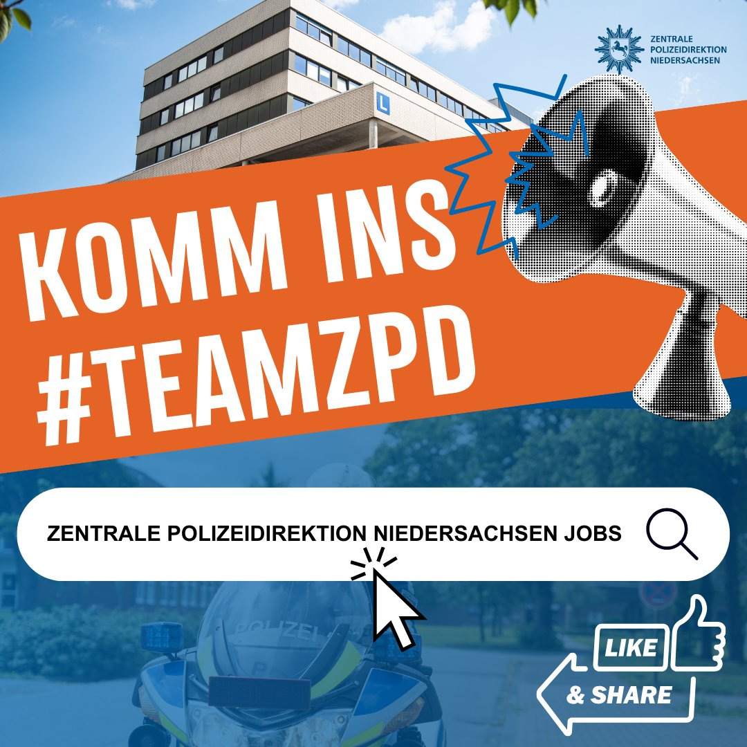 Verstärke unser Team📢 

Jetzt bewerben: zpd.polizei-nds.de/startseite/zpd…

#jobs #stellenangebote #zpdni