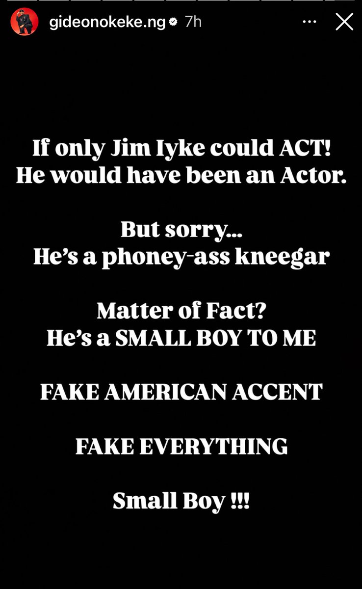 MikiGist's tweet photo. Gideon Okeke has these to say about Jim Iyke https://t.co/asOLVysNQF