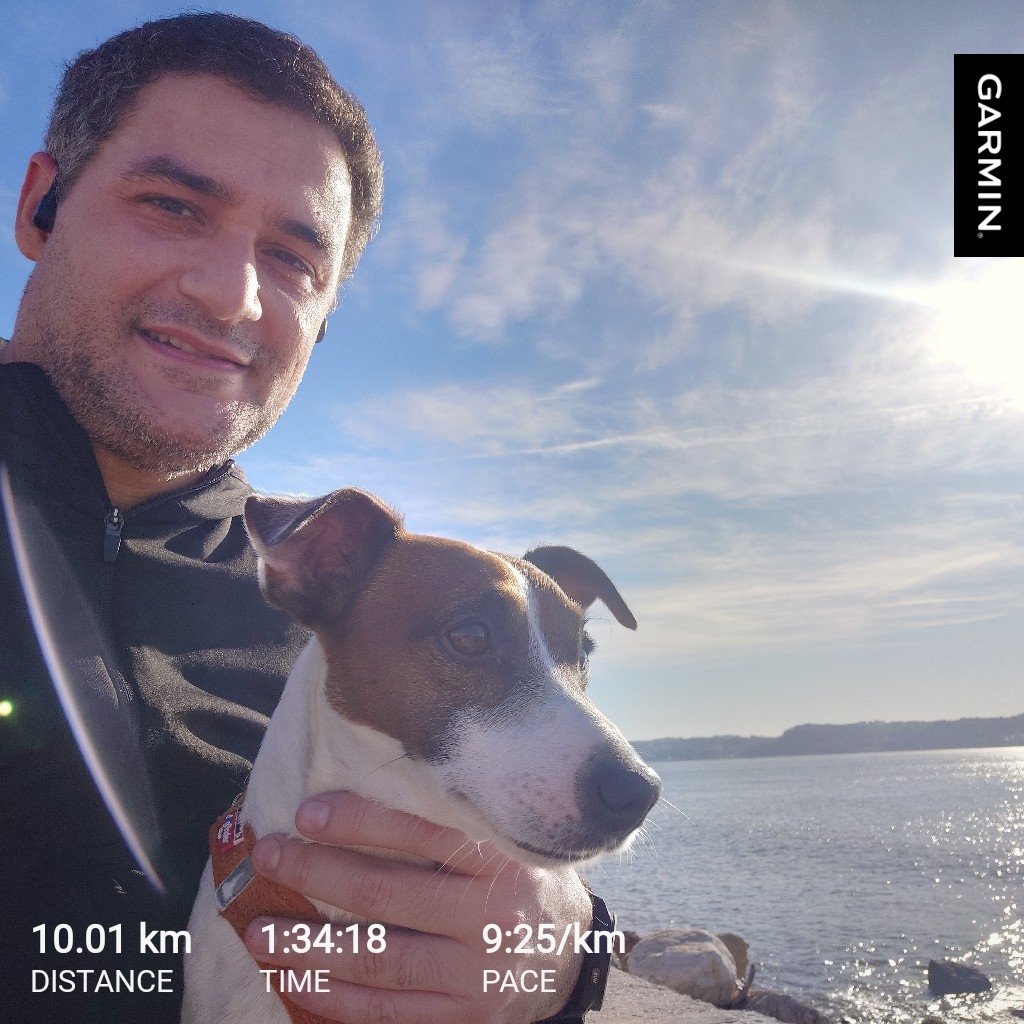 What I call run and walk with my buddy 🐶🏃just 10k in sunny Lisbon in December. 
#running #MentalHealth #fitnessfirst