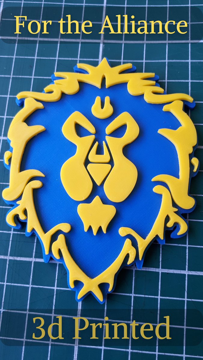 bancadamaker's tweet photo. **"⚔️ For the Alliance! ⚔️
Check out my 3D printing tribute to the legendary Alliance logo from #WorldofWarcraft! A must-see for WoW fans &amp; makers. 🎮🛠️
🏆 Inspired by the 'For the Alliance' achievement.

https://t.co/uumFx4gAIH via @YouTube

#3DPrinting #WoW #ForTheAlliance #DIY https://t.co/YOswcMvZlc