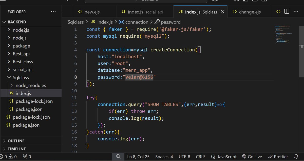 KumarDushy59991's tweet photo. solving mySQL questions
#learning MySQL with node
#fullstack #development by using #mern
#codingJouney #day93 https://t.co/Gbih5SKn2H