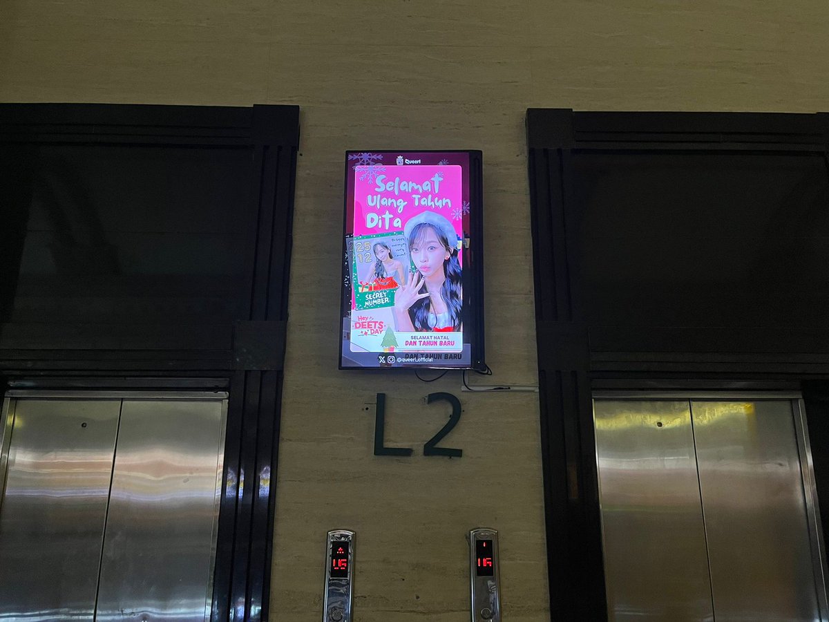 queeri_official's tweet photo. #SECRET_NUMBER #DITA
Support Fans 

"DITA Birthday"

Ad Location: TV Lift Jogja City Mall, Yogyakarta 
Ad Period: December 23-29, 2024

#Queeri #Queeri_Proof https://t.co/NWTQwCvMOp