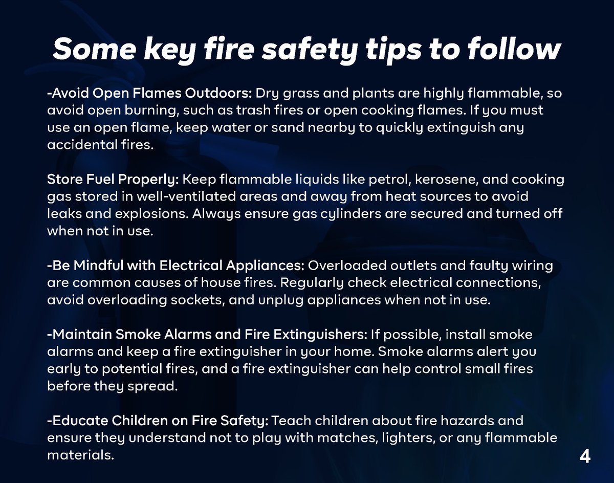 prettytee44's tweet photo. Hon. Olubunmi Tunji-Ojo's unwavering commitment to strengthening the Nigeria Fire Service is indeed top notch. His fforts in enhancing safety infrastructure and supporting the people are truly commendable!
Take Note of these key fire safety tips to follow please 👇👇👇 https://t.co/CQB9uavvBQ