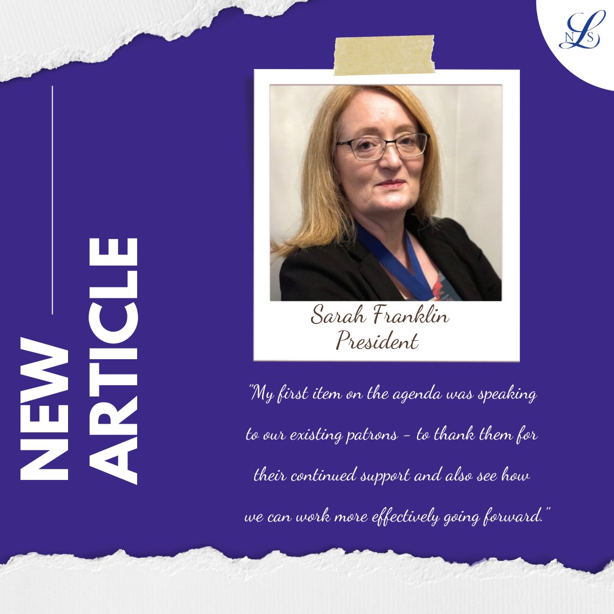 NLSBulletin's tweet photo. ✍️The President Writes...

President Sarah Franklin invites you to dive into our latest edition with an overview of the past few months.  

For the full scoop, turn to page 5 of our newest issue here 👉 https://t.co/Qse4R5qSpq

#Leadership #CommunityUpdate #MonthlyReview https://t.co/8KbUIrbO5d