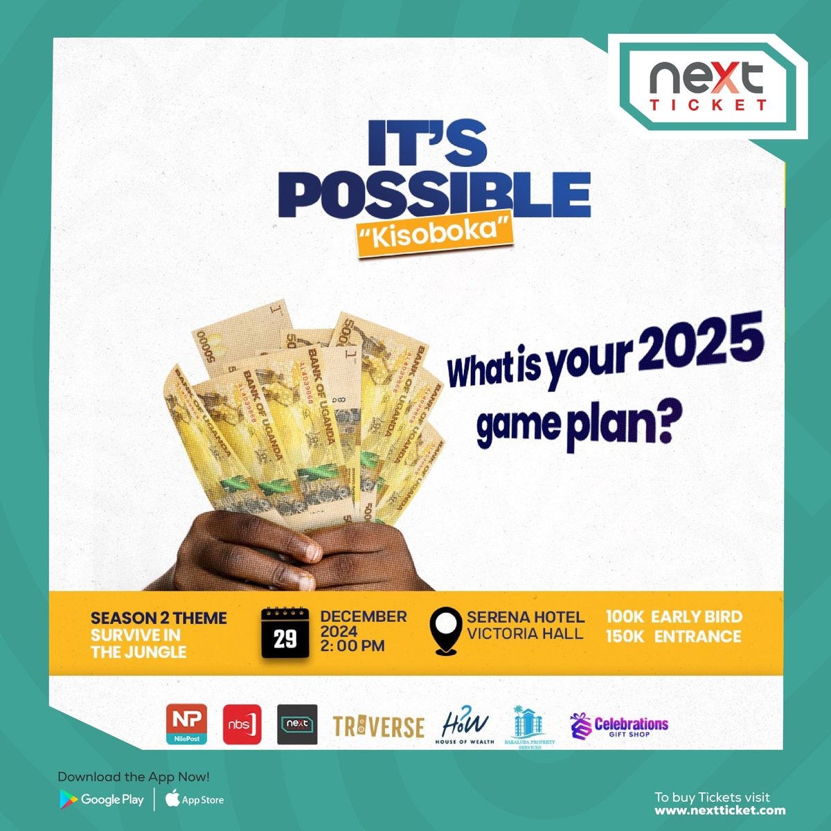 mtntvafromobile's tweet photo. 6 days to go! This is your chance to unlock new possibilities with guidance from the best. Let’s gear up for a thriving 2025 together!
📅 December 29th | Tickets on @NextTicketug.

#ItsPossible24 #AfroMobileUG https://t.co/ZWneTXprvR