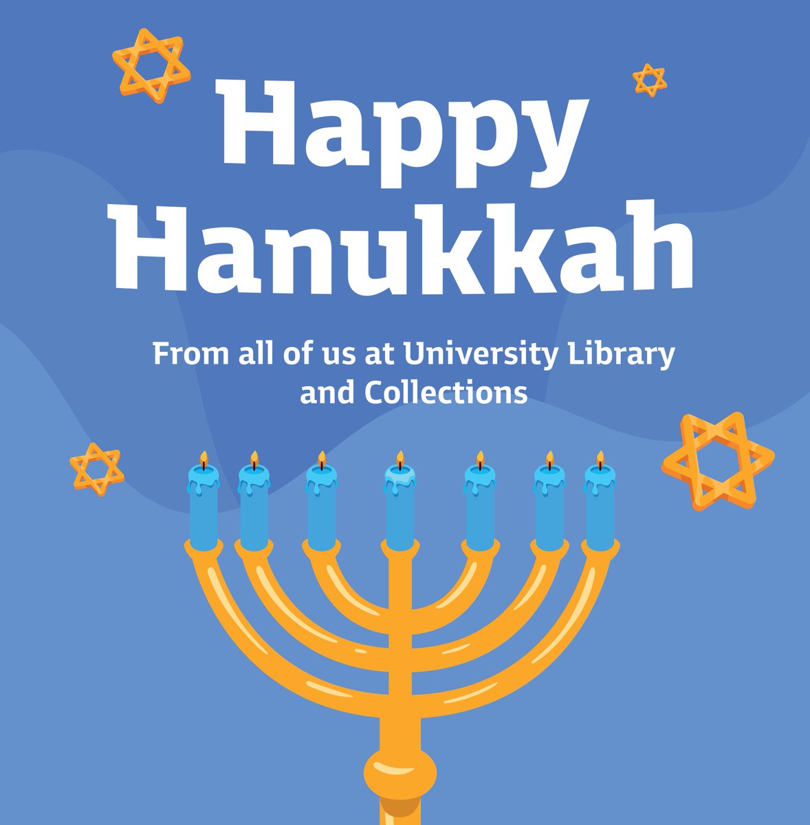 Happy Hanukkah from all of us at Durham University Library &amp; Collections! 🕎💜 #Hanukkah #DULib