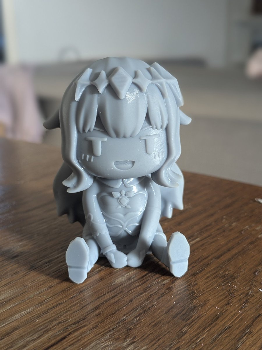 __Lunya__'s tweet photo. Printed on my Saturn 3 at 120% scale ! They still need to dry and a bit of paint but they turned out great ! Fuwawa, Mococo, Chloe and Shiroi are currently being printed ~ @yangnouh1998 https://t.co/BuIE0WpnFK