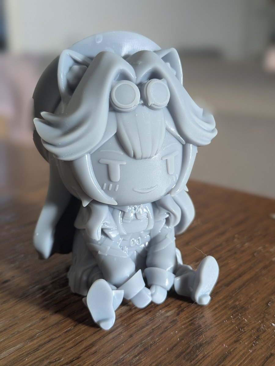 __Lunya__'s tweet photo. Printed on my Saturn 3 at 120% scale ! They still need to dry and a bit of paint but they turned out great ! Fuwawa, Mococo, Chloe and Shiroi are currently being printed ~ @yangnouh1998 https://t.co/BuIE0WpnFK
