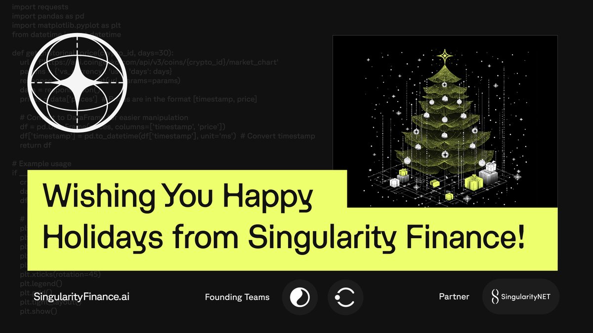Singularity_Fi's tweet photo. Singularity Finance is wishing you all a very Happy Holidays! https://t.co/92QS92xcbg