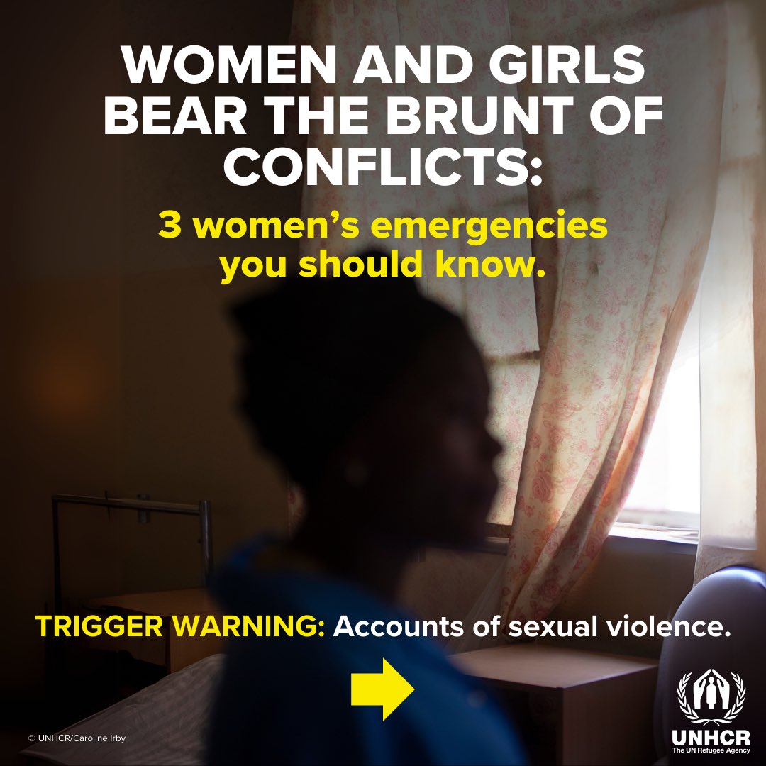 Refugees's tweet photo. Sudan.
DR Congo. 
Mozambique.

These are just 3 examples of the countless conflicts where women’s suffering goes unnoticed and resources to support survivors fall short. https://t.co/JFVeQJaro6