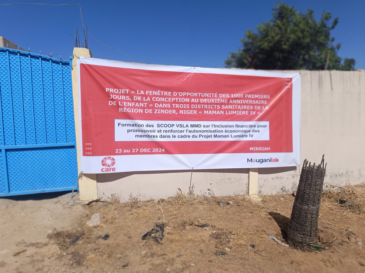 Mouganilab's tweet photo. Ce Lundi 23 décembre 2024 débute à Mirriah, la formation sur l'inclusion financière dans le cadre du projet "Maman Lumière IV" de @CareNiger.  Cette formation vise à promouvoir et renforcer l'autonomisation économique des membres des SCOOP VSLA MMD. https://t.co/sQlJpT5mYM