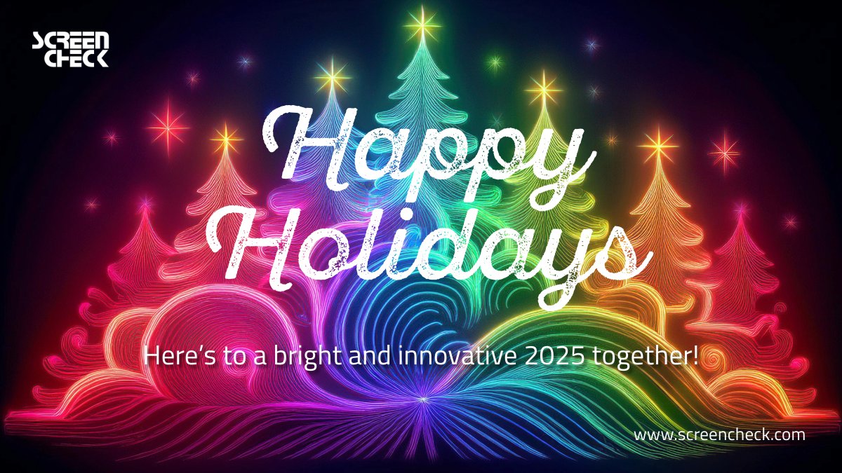 ScreenCheck_'s tweet image. 🎄✨ Happy Holidays from ScreenCheck! ✨🎄
Wishing you warmth, happiness, and success. Thank you for being part of our journey in 2024—here’s to a bright and innovative 2025 together! 🌟 screencheck.com
#HappyHoliday  #SeasonGreetings #ScreenCheck