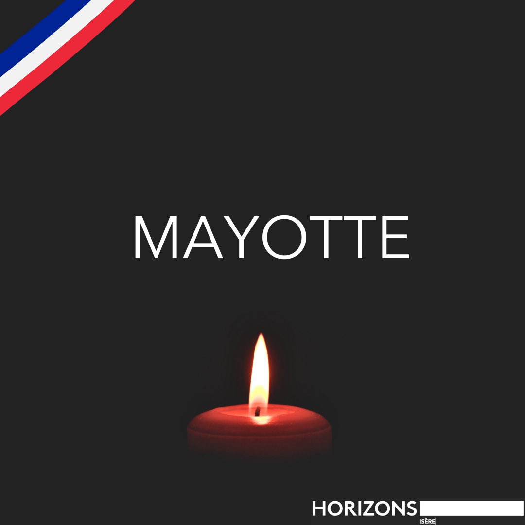 ⚫Horizons Isère s’associe au deuil national en hommage aux victimes du cyclone Chido, qui a endeuillé nos compatriotes Mahorais.
Nos pensées émues aux victimes ainsi qu’aux familles, gratitude également aux secours et forces mobilisés sur place.
