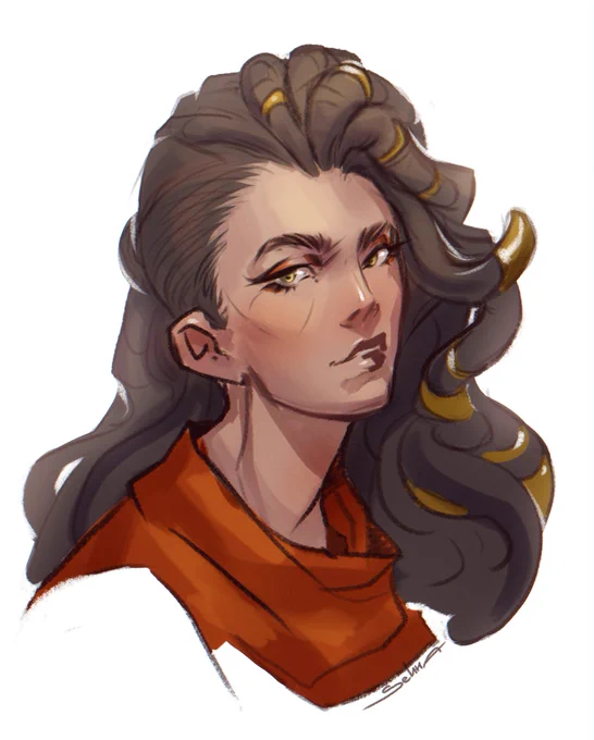 Quick Christmas Art Giveaway! To  Follow me + retweet this post (no QRTs)  Comment with your characterEnds in 24 hours!One  color sketch portrait in a holiday or winter theme. Good luck! 
