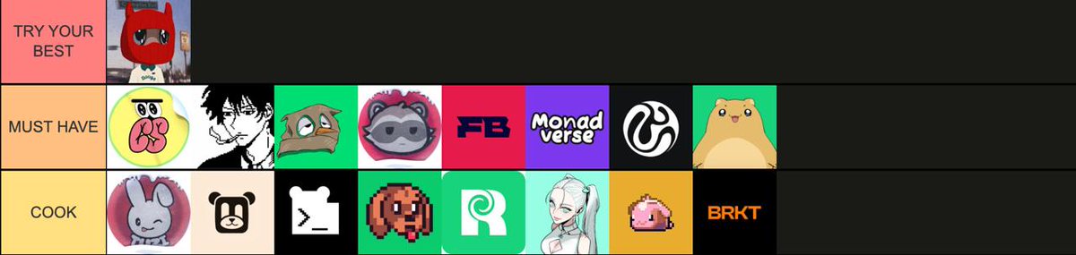 jj0ffice's tweet photo. UPCOMING NFT PROJECTS.

A Tier List 🧵 https://t.co/IjodoHlF7u