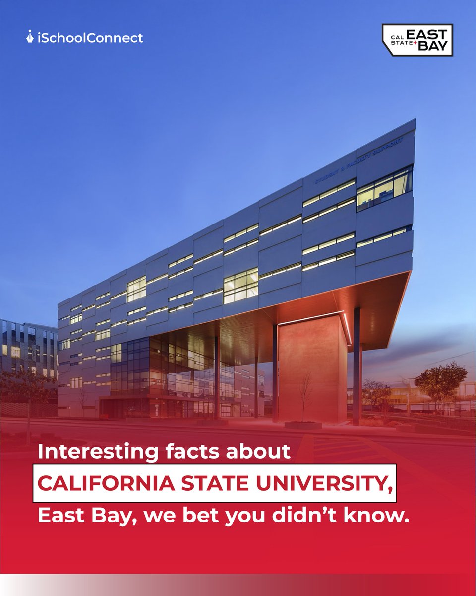 iSchoolConnect's tweet image. Located in the heart of the San Francisco Bay Area, CSUEB offers diverse programs, small class sizes, and personalized support to help students achieve their goals. To know more, visit ischoolconnect.com/universities/u…

#StudyAbroad #Eastbay #californiastateuniversity #CSUEB #trending