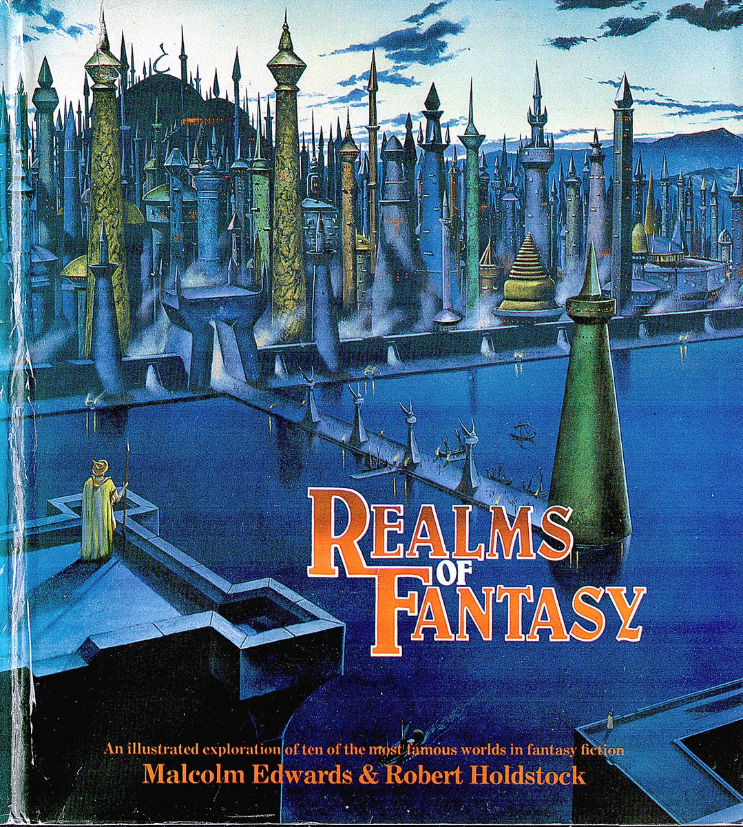 mavmaramis's tweet photo. Malcolm Edwards &amp; Robert Holdstock, Realms of Fantasy, Paper Tiger/Dragon's World, 1983. Cover: Mark Harrison. #MalcolmEdwards #RobertHoldstock #MarkHarrison @thatsgoodweb @afrocosmist @retroscifiart @doberes https://t.co/dBnS1PuJDB