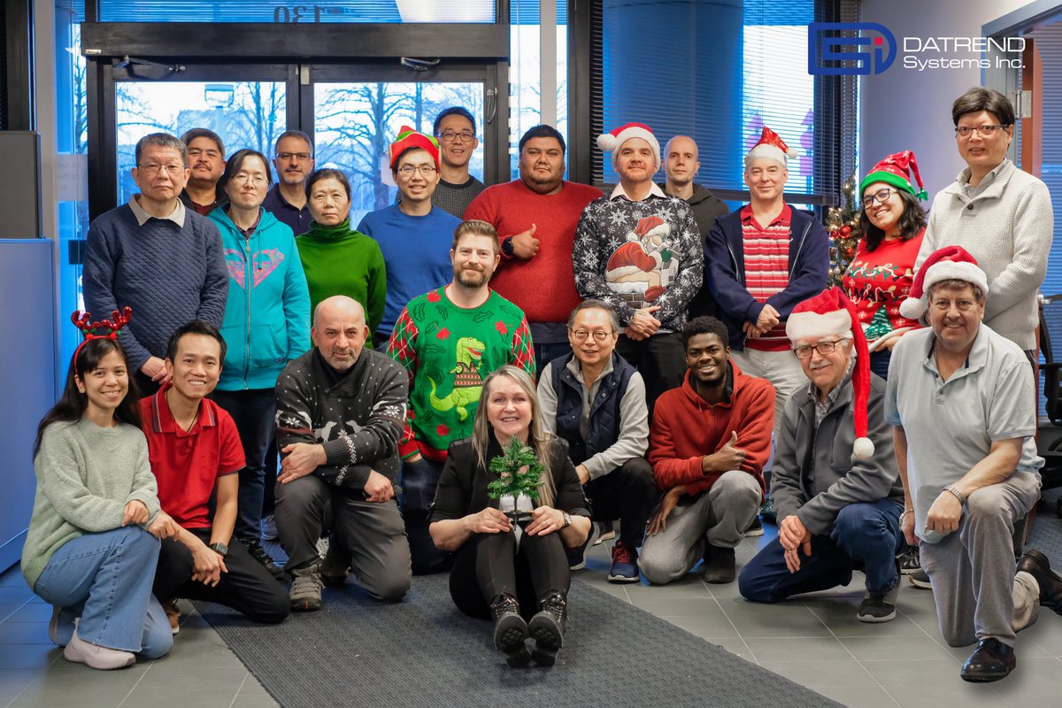 DatrendSystems's tweet photo. Our team brought the holiday cheer with ugly Christmas sweaters, Santa hats, and smiles all around. 🎅

As we wrap up the year, we’re grateful for the hard work and good vibes that make this group truly one of a kind.

Here's to sleighing it in 2025! ⛄ https://t.co/P6BHNWkCfh