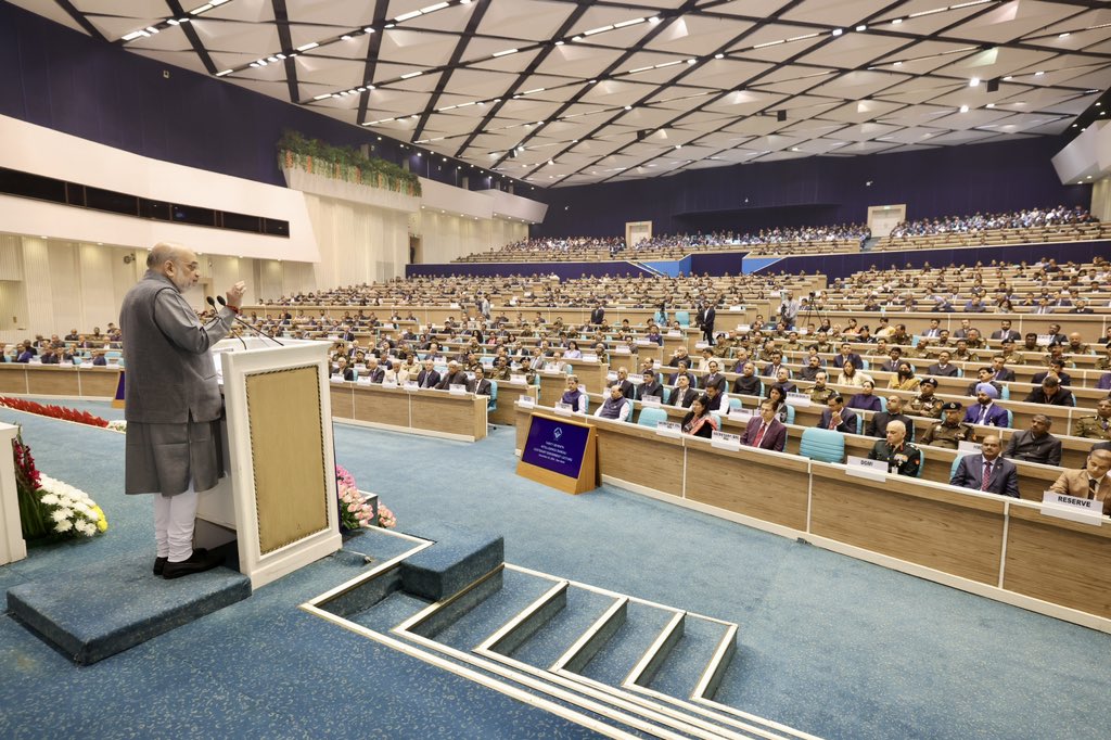 AmitShah's tweet photo. Addressed the ‘37th Intelligence Bureau Centenary Endowment Lecture’.

In the last decade, Bharat has scripted a new era by emerging as a global leader from a regional leader. The Intelligence Bureau has played a decisive role in neutralising various threats in the country. Combating divisive forces that harm society through misinformation and fake news should also be our priority.