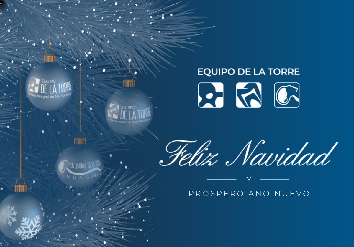 Desde Equipo de la Torre queremos desearos una muy Feliz Navidad 🎄 repleta de salud y tranquilidad.