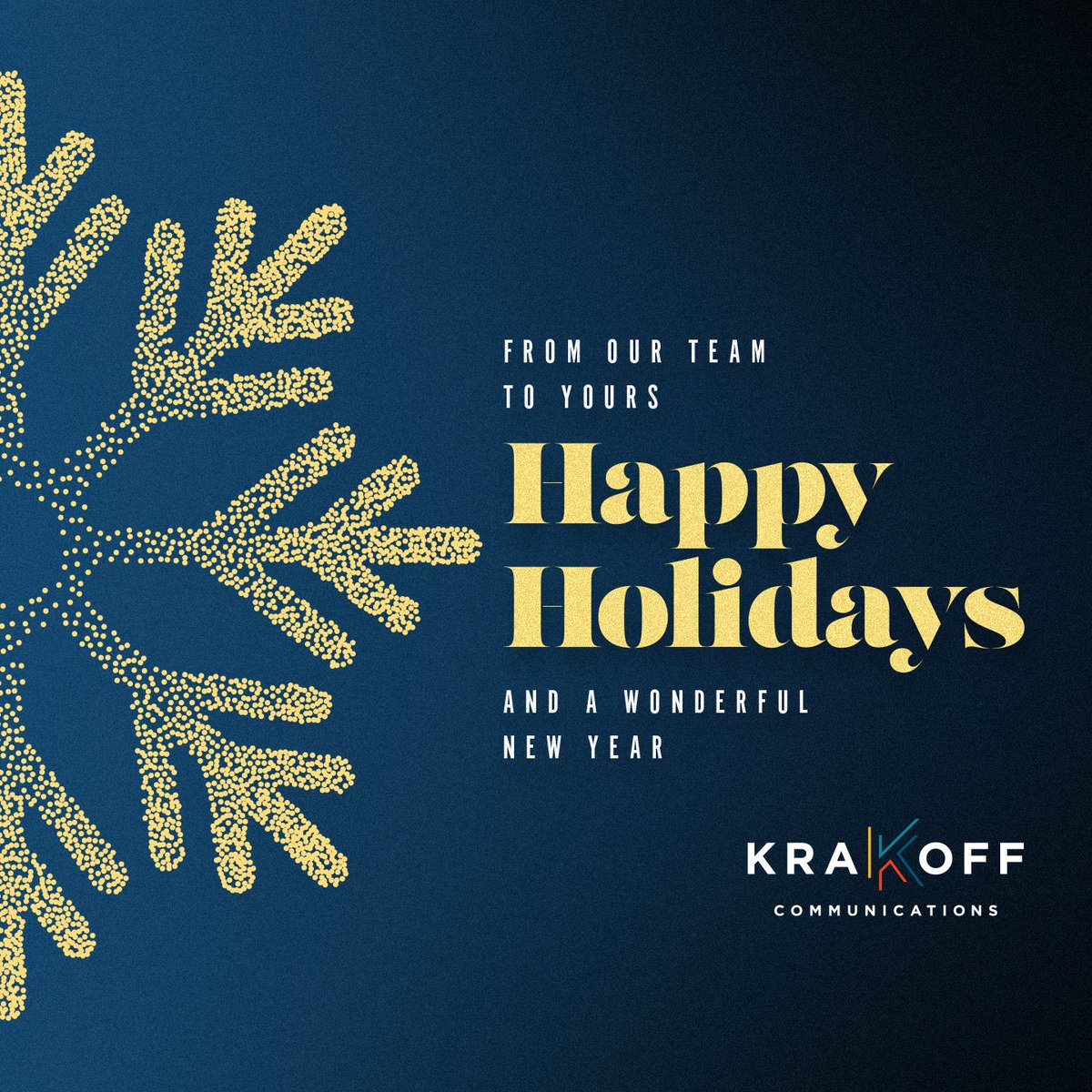 Krakoff_Comm's tweet photo. Season's Greetings and Happy Holidays from KCI! As we wrap up the year, we want to extend our warmest wishes for a joyful holiday season and a fulfilling, successful 2025 ahead.🎉 https://t.co/Jz0VeCvxIZ