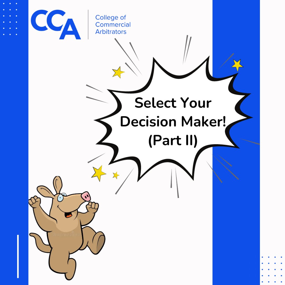 As part of its continuing “debunkery” mission to set the record straight about the advantages that commercial arbitration offers over litigation, the #CCAAardvark asks and answers two more questions in this timeless blog post.
ccarbitrators.org/cca-blogs/sele… #CCArbitrators #CCAFellows