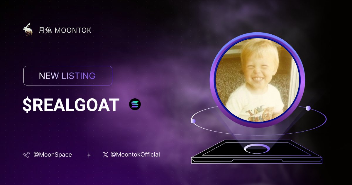 MoontokListing's tweet photo. ⚡ 月兔雷霆 - Moontok Xpress

Naughtius Maximus ( $REALGOAT )
https://t.co/adIHFcBLqP

4PXN7SY5zgDhwrbV6fk8CXk2Uk8JXv53E4VuCBEvKwko

LIQ: $58,774 | MC: $174,351

#altcoin #memecoins @REALGOATSOL @moontokofficial https://t.co/O0rFI5wz2D