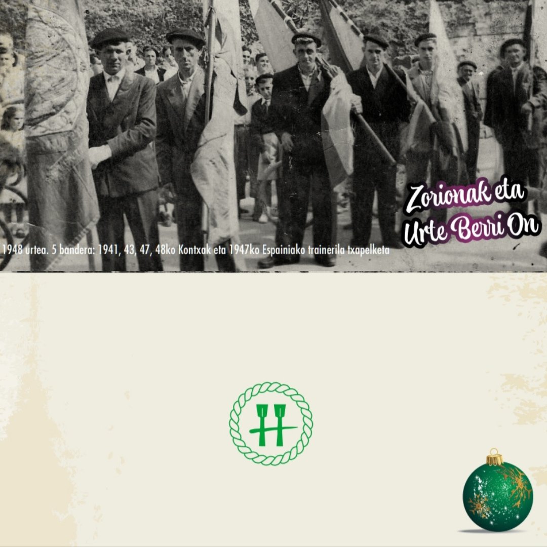 💚 Hondarribia Arraun Elkarteak Gabon zoriontsuak eta urte berri on bat opa dizu!

💚 Hondarribia Arraun Elkartea te desea una feliz Navidad y un próspero año nuevo!