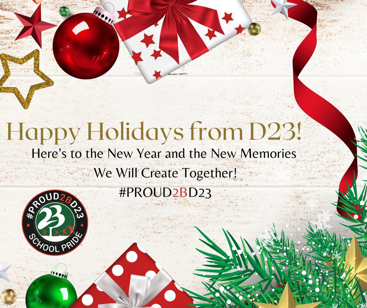Happy Holidays to our families and community! Wishing you plenty of merriment and cheer as we say goodbye to 2024 and hello to 2025! Together, we are #PROUD2BD23!