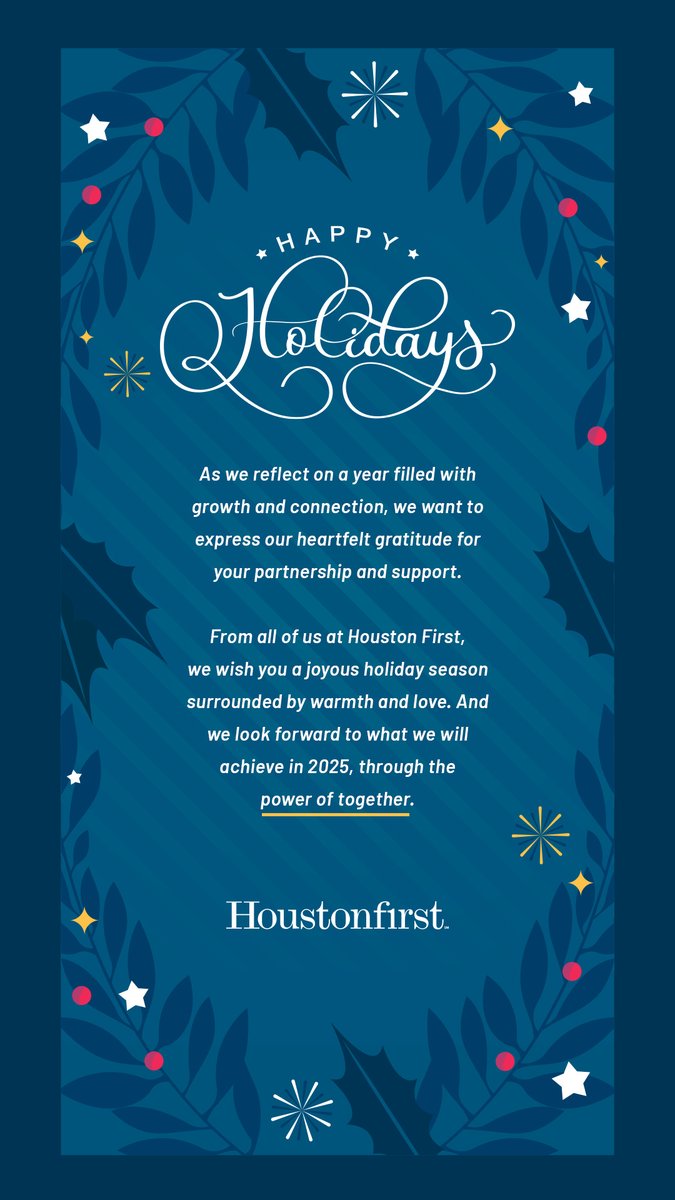 filmhouston's tweet photo. Wishing You &amp; Yours a Warm &amp; Peaceful Holiday Season! #FilmHouston #VisitHouston #HoustonFirst

The Houston Film Commission office will be closed Christmas Eve, Christmas Day, and New Year's Day.
https://t.co/xkDH23yBq0 https://t.co/vB7yuCkb0B