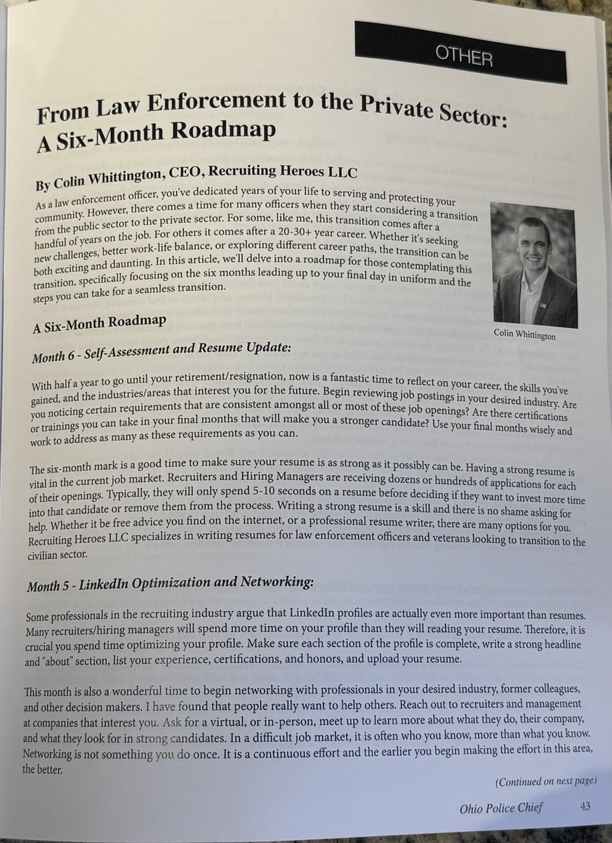 winning_ton's tweet photo. I am so honored to have my book, Beyond the Thin Blue Line, featured in this month’s edition of the @OACP1 publication.  Thank you Chief Doug Woodard for making this happen and for sending me a copy. 

Get your copy of Beyond the Thin Blue Line here/ https://t.co/WEpDIVgd8a https://t.co/kpP2KEuQyI
