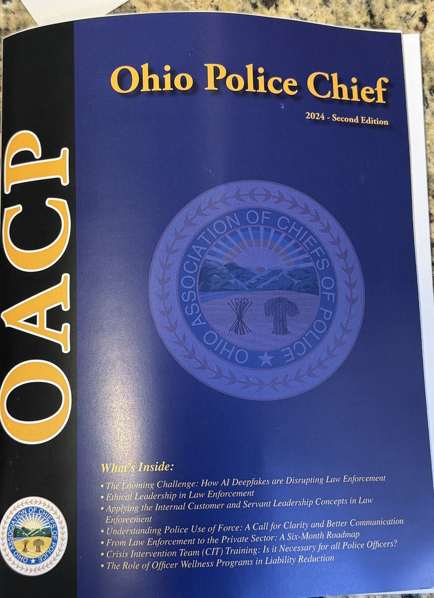 winning_ton's tweet photo. I am so honored to have my book, Beyond the Thin Blue Line, featured in this month’s edition of the @OACP1 publication.  Thank you Chief Doug Woodard for making this happen and for sending me a copy. 

Get your copy of Beyond the Thin Blue Line here/ https://t.co/WEpDIVgd8a https://t.co/kpP2KEuQyI
