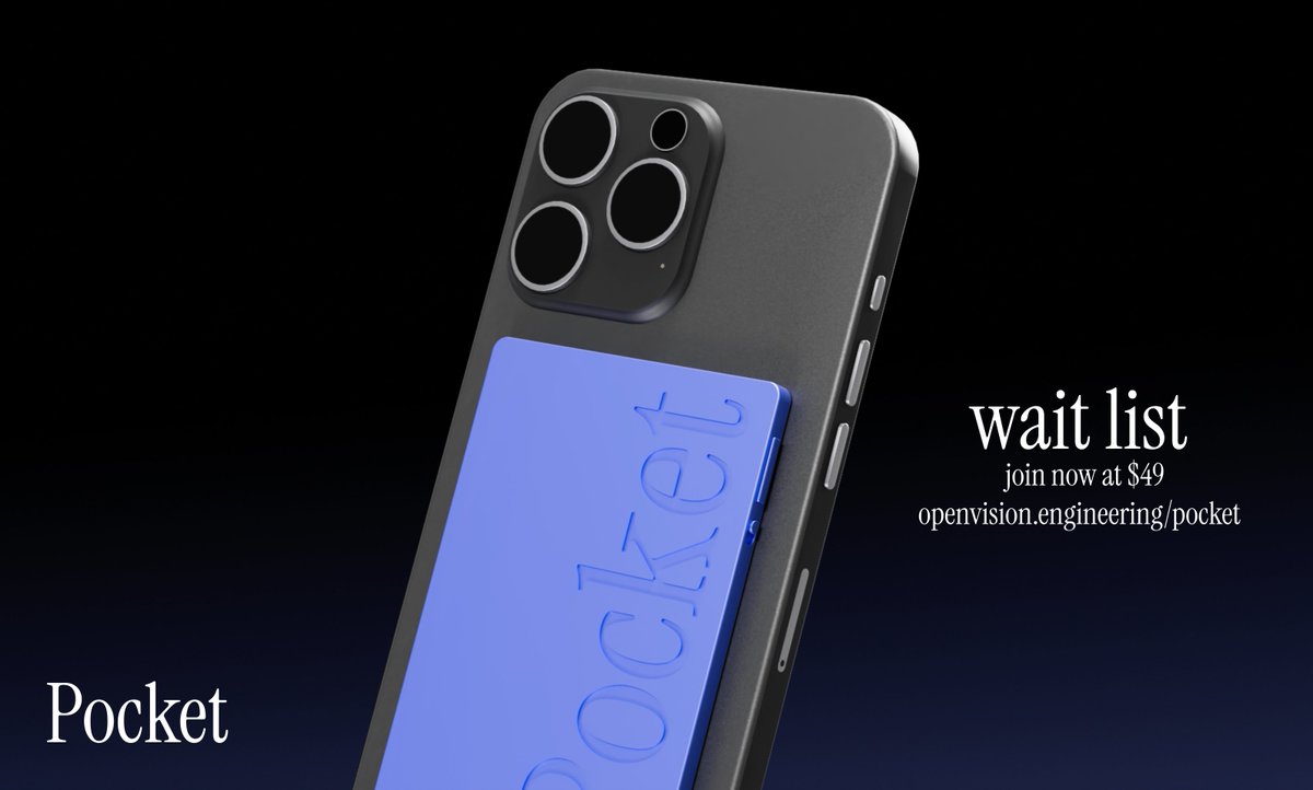 In last 24 hours, we saw a huge surge in sign-ups for the Pocket Batch 3 waitlist

To manage this demand, we’ve introduced a $49 waitlist fee to confirm your spot

Batch 3 ships in Early Q2 2025

Join now: openvision.engineering/pocket