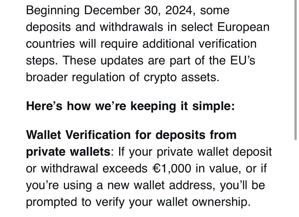 Kraken announcing deposits and withdrawals > 1000€ now need KYC is probably  just the beginning. DeFi is the way to go and @mtpelerin offers no KYC  on/off ramp. Bookmark this.