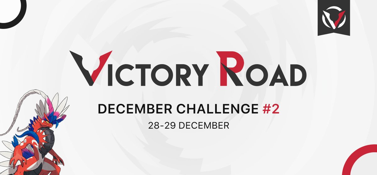 Victory Road VGC (@vgcvictoryroad) on Twitter photo Looking for more practice? Join us for the VR December Challenge #2! ๐๐
๐๏ธ 28โ29 Dec, 14:00 UTC
๐ฎ VGC Reg. Set G
๐๏ธ $10 USD
๐ 2-day Swiss + asymmetrical cut
๐ RT for a chance of a free entry!
๐ Info: victoryroad.pro/vr-dec24-2/
๐ Sign-ups: battlefy.com/victoryroad/viโฆ Looking for more practice? Join us for the VR December Challenge #2! ๐๐
๐๏ธ 28โ29 Dec, 14:00 UTC
๐ฎ VGC Reg. Set G
๐๏ธ $10 USD
๐ 2-day Swiss + asymmetrical cut
๐ RT for a chance of a free entry!
๐ Info: victoryroad.pro/vr-dec24-2/
๐ Sign-ups: battlefy.com/victoryroad/viโฆ