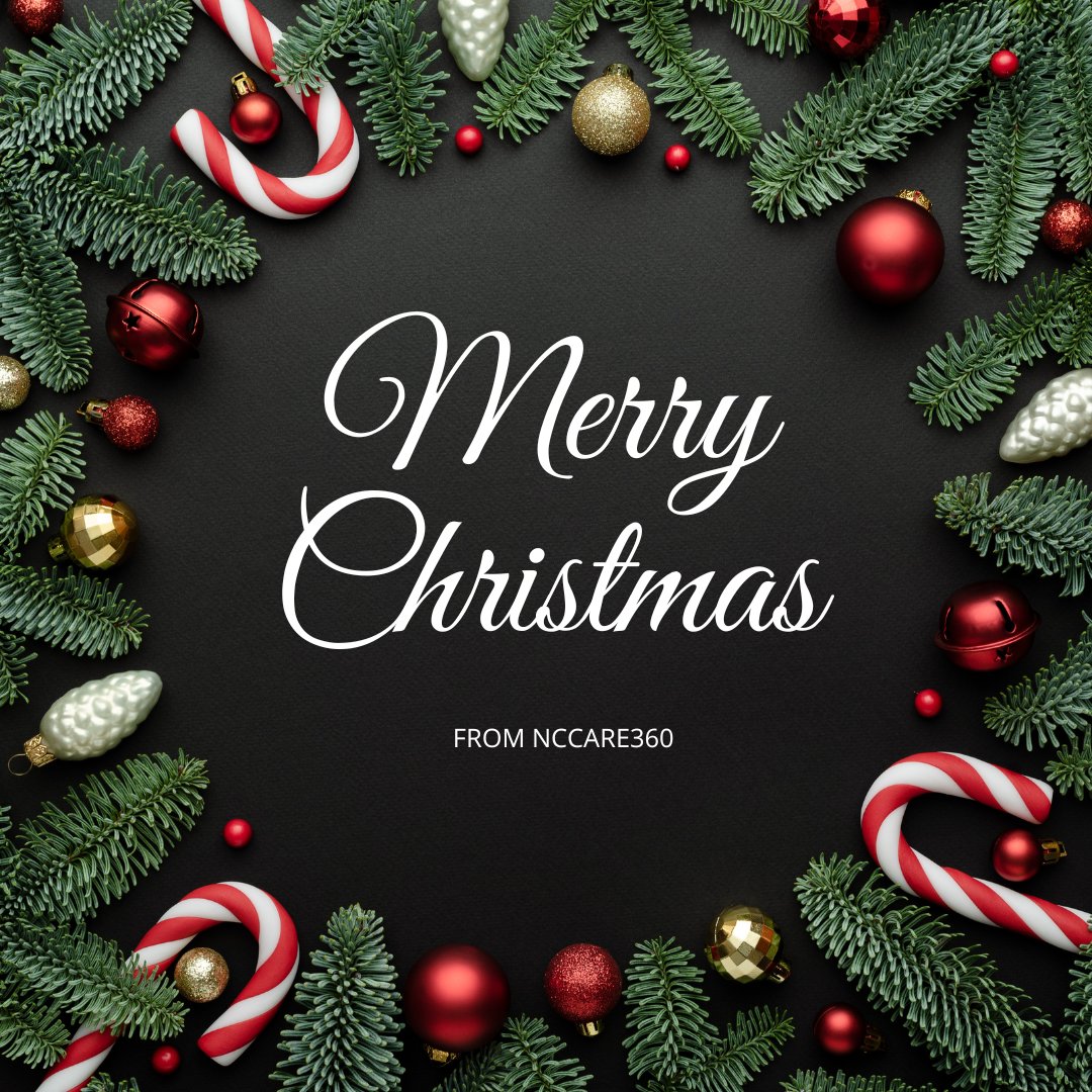 Merry Christmas from NCCARE360! 🎄

Wishing you a joyful holiday season filled with peace, love, and happiness.

#MerryChristmas #NCCARE360 #HappyHolidays