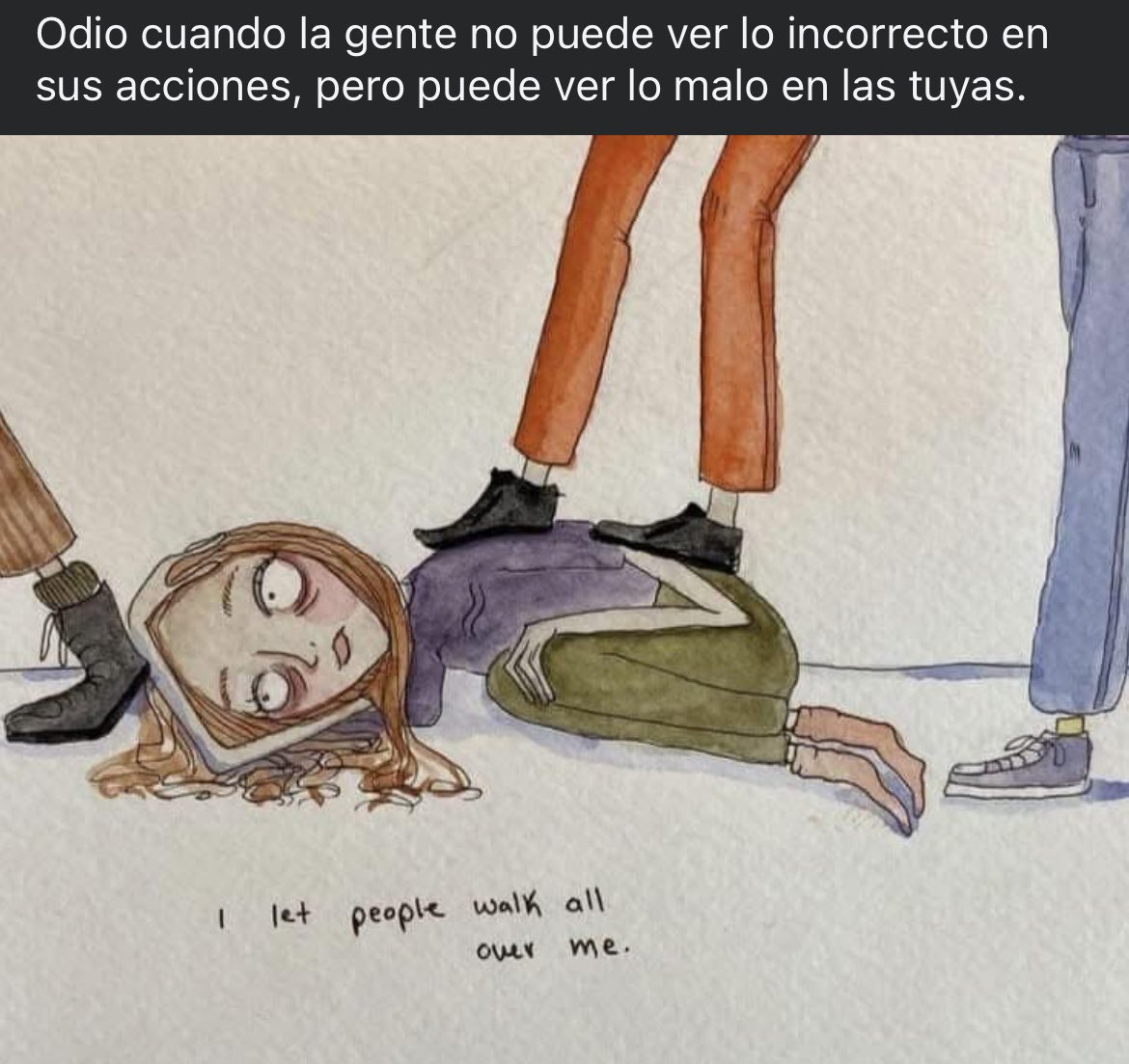 adrimarconi's tweet photo. Ser buena en un mundo donde se normaliza esto, es sentirse así todo el tiempo. https://t.co/KecA5DeK9t