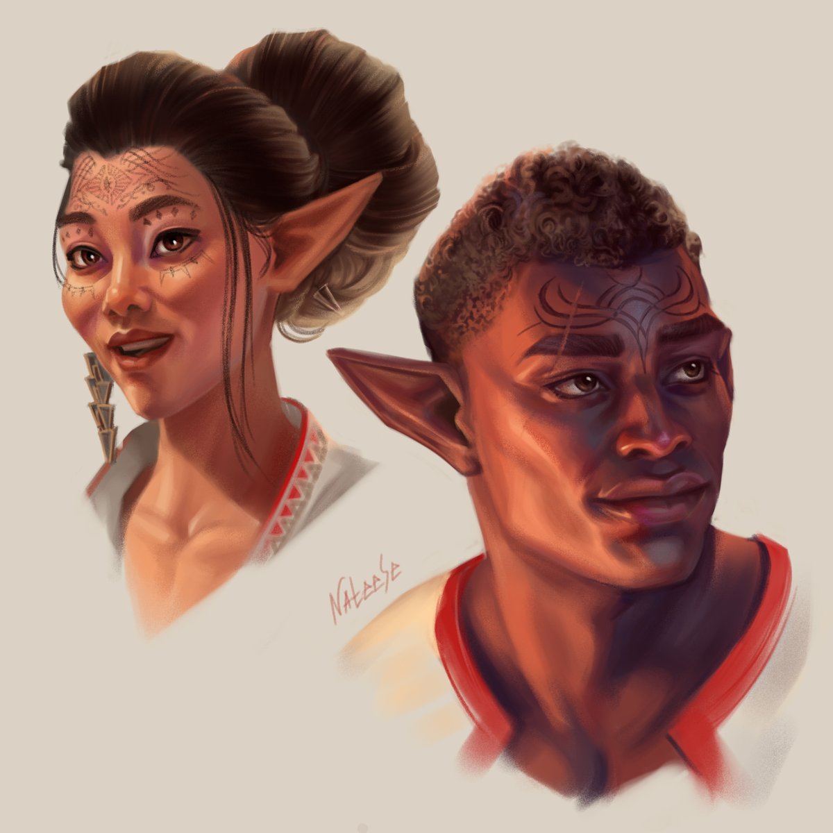 nateese_art's tweet photo. Veilguard elves #dragonage #Davrin #Bellara #DragonAgeTheVeilguard #Veilguard #DA #DA4 #DragonAgefanart https://t.co/WnDubCvwJV