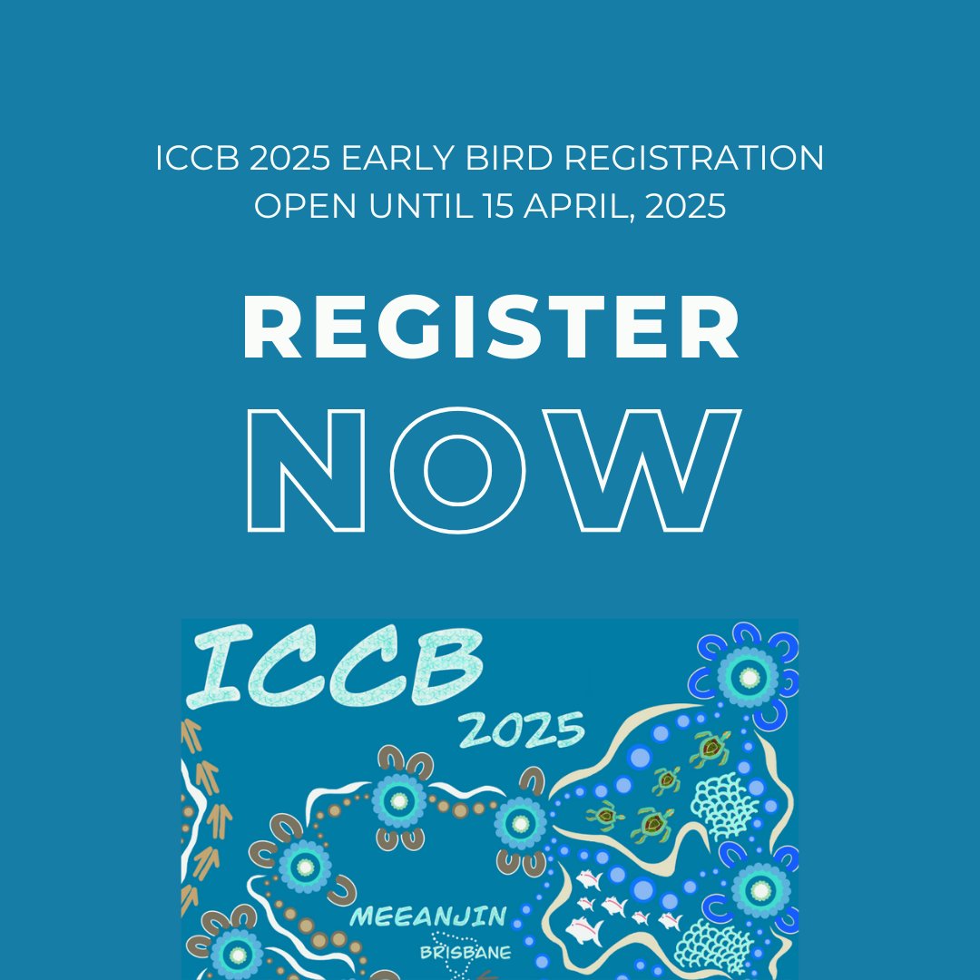 ICCB2025's tweet image. Early Bird Registration for #ICCB2025 is now open! 

Join us for ICCB 2025 in Brisbane/Meanjin, Australia, to shape the future of #conservation science &amp;amp; action.

Secure your spot now for discounted rates: conbio.org/mini-sites/icc…
@SCBOceania