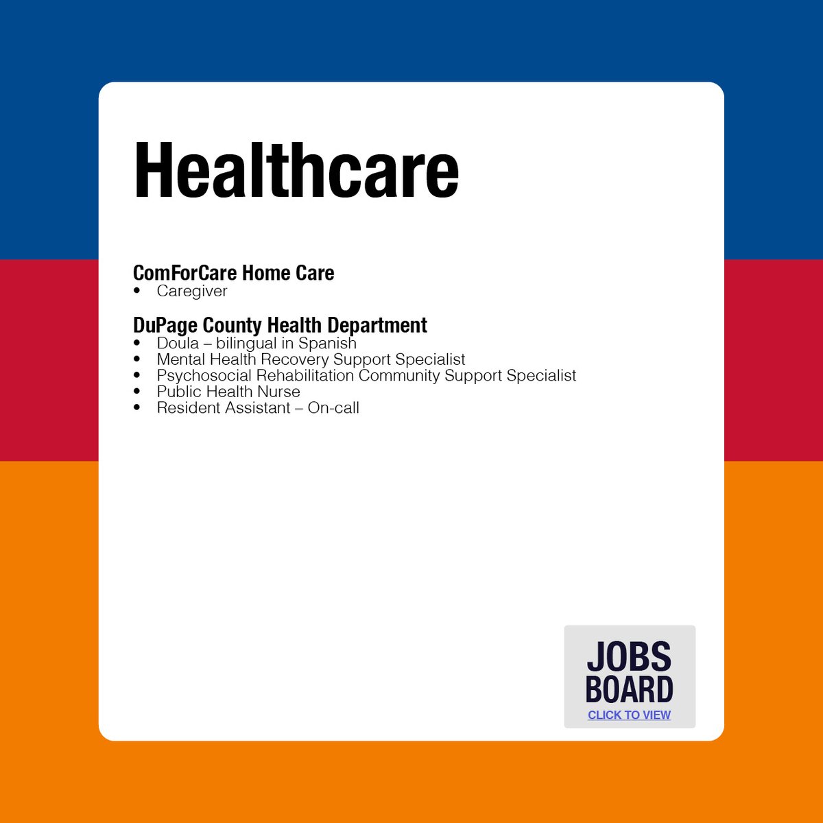 workNetDuPage's tweet photo. π Job Seekers β Looking for local, verified jobs? We've got you!
New Jobs PDF: https://t.co/khH6oMY6Iy
Job Board: https://t.co/d5lyMnRTJw
#NewJobs #WorkforceDevelopment #DuPageCounty #workNetDuPage #jobs https://t.co/7grplSXBFy